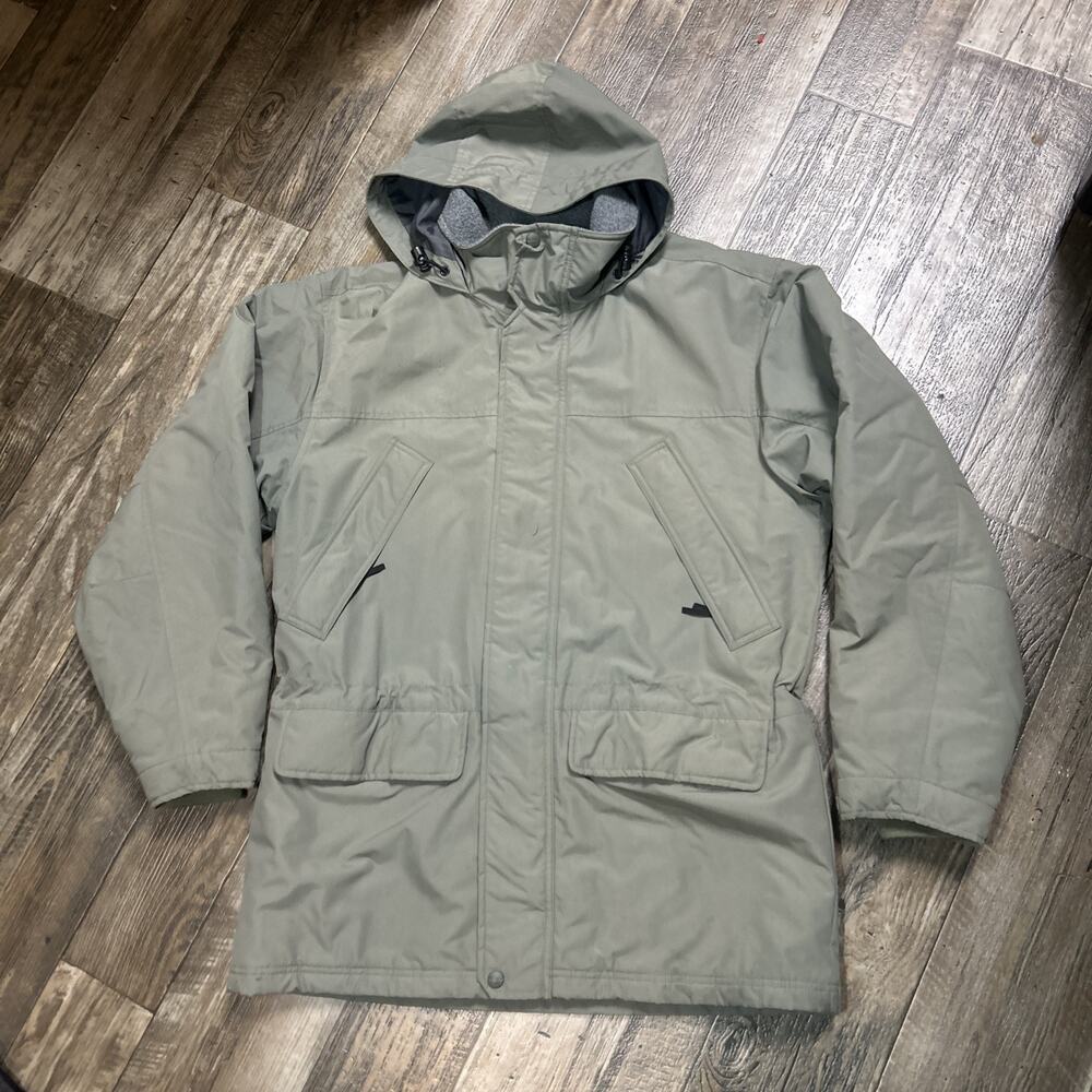 Vintage LL Bean Parka Polartec Thinsulate Lined Men's M Green Jacket Heavy